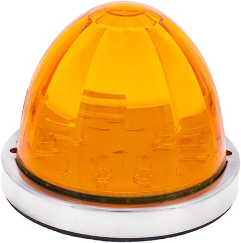 United Pacific 39596 17LED Watermelon Flush Mount Cab Light Kit w/Low Profile Bezel, Epoxy Coated, Sealed Housing - Amber LED/Amber Lens – ONE Unit in Saudi Arabia