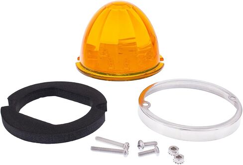 United Pacific 39596 17LED Watermelon Flush Mount Cab Light Kit w/Low Profile Bezel, Epoxy Coated, Sealed Housing - Amber LED/Amber Lens – ONE Unit in Saudi Arabia