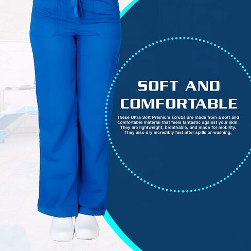 بنطال M&M SCRUBS النسائي فائق النعومة، مريح ومطاط، مناسب للصغار 9118 in Kuwait
