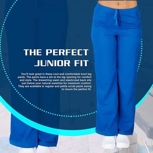 بنطال M&M SCRUBS النسائي فائق النعومة، مريح ومطاط، مناسب للصغار 9118 in Kuwait