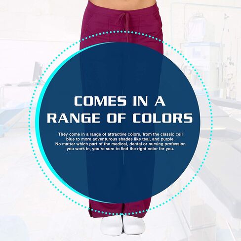 بنطال M&M SCRUBS النسائي فائق النعومة، مريح ومطاط، مناسب للصغار 9118 in Kuwait