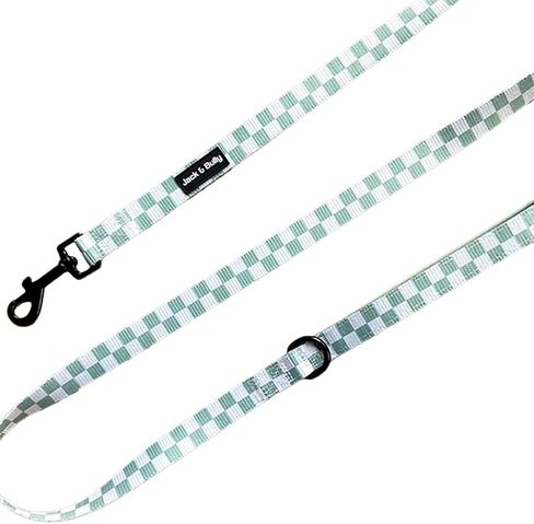 Jack & Bully Dog Leash with Padded Neoprene Handle, 360° Swivel Clasp, Heavy Duty Nylon, Durable, Checkered in Saudi Arabia