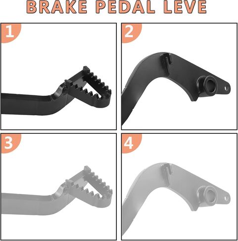 Motorcycle Brake Pedal Foot Lever Replacement for Kawasaki KLR650 KLR 650 2022-2024 Brake Lever Pedal (Black) in Saudi Arabia