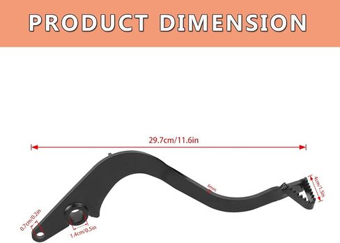 Motorcycle Brake Pedal Foot Lever Replacement for Kawasaki KLR650 KLR 650 2022-2024 Brake Lever Pedal (Black) in Saudi Arabia