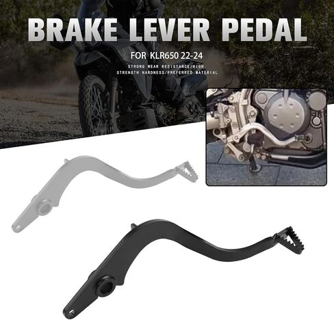 Motorcycle Brake Pedal Foot Lever Replacement for Kawasaki KLR650 KLR 650 2022-2024 Brake Lever Pedal (Black) in Saudi Arabia