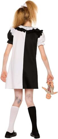 Spirit Halloween Terrifier Kids Little Pale Girl Costume, Officially Licensed in Saudi Arabia