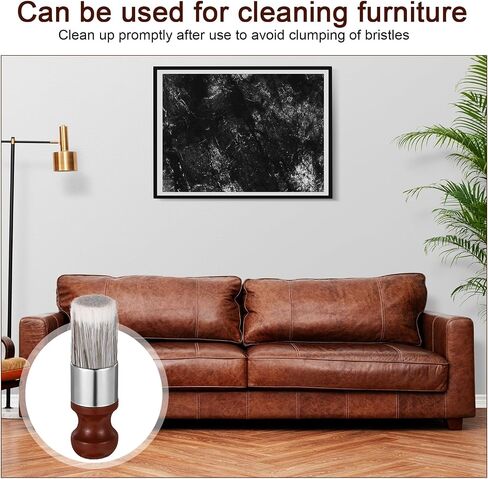 Salve Brush for Furniture, Wood Leather Furniture Cleaning Salve Brush, Wax Brushing Repair Tool for Home Leather Cleaning Maintenance, Gentle Polish in Saudi Arabia