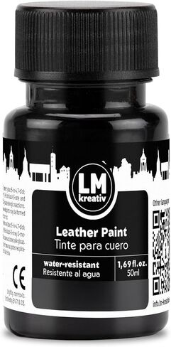 Leather Paint 1.69 fl oz - Black - Faux Leather Paint for Leather Care, Repair & Creative DIY Projects – Perfect for Shoes, Bags, and Smooth Leather Surfaces | Pintura para Zapatos in Saudi Arabia