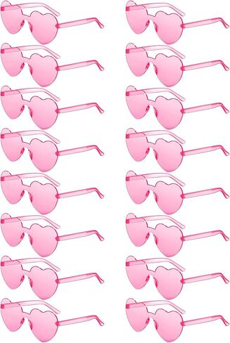 Colzzy 16 Pair Heart Shaped Sunglasses Bulk Witch Birthday Party Sunglasses Candy Color Eyewear for Party Women in Saudi Arabia