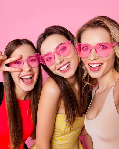 Colzzy 16 Pair Heart Shaped Sunglasses Bulk Witch Birthday Party Sunglasses Candy Color Eyewear for Party Women in Saudi Arabia
