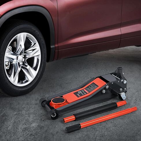 رافعة أرضية Nilight 3 Ton، رافعة هيدروليكية منخفضة المستوى للسيارة مع مكابس مزدوجة رفع سريع، نطاق رفع 2.95 بوصة - 19.88 بوصة in Saudi Arabia