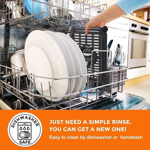 مقلاة شواء الهواء لـ Ninja Foodi AD350CO DZ401 DZ550 10 Quart DZ071 7 Quart 6 in 1 FlexBasket Air Fryer، استبدال مقلاة الهواء هش لوحة ملحقات صينية لوحة الشواية، آمنة للاستخدام في غسالة الأطباق in Kuwait