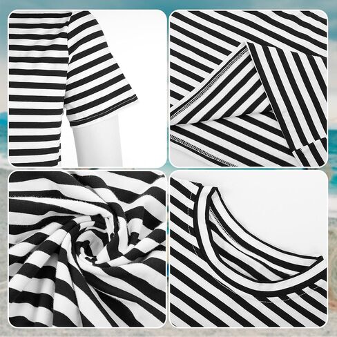 4 Pcs Halloween Italy men Costume White and Black Stripe Shirt Red Neck Scarf Straw Boater Hat for Men Cosplay in Saudi Arabia