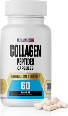 Collagen Peptides Capsu;ES, 1000 mg, Hair Skin Nails and Joint Support, 30 Servings in Saudi Arabia