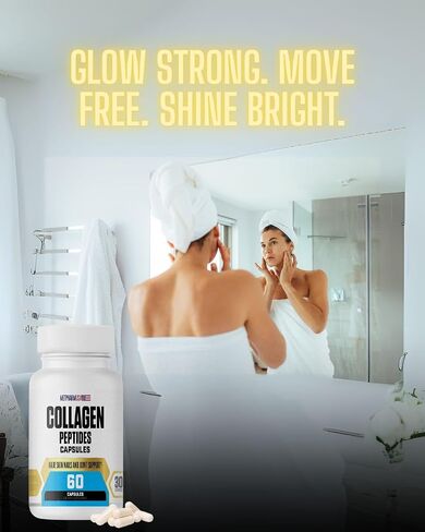 Collagen Peptides Capsu;ES, 1000 mg, Hair Skin Nails and Joint Support, 30 Servings in Saudi Arabia