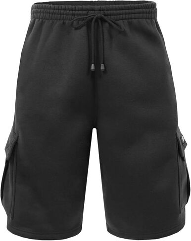 Men's Elastic Waist Fleece Cargo Shorts in Saudi Arabia
