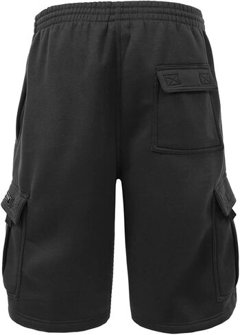 Men's Elastic Waist Fleece Cargo Shorts in Saudi Arabia