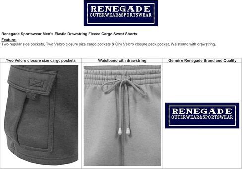 Men's Elastic Waist Fleece Cargo Shorts in Saudi Arabia