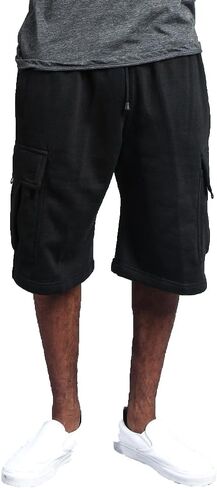 Men's Elastic Waist Fleece Cargo Shorts in Saudi Arabia