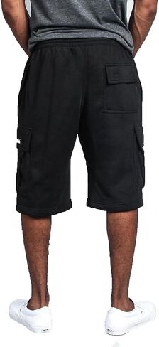 Men's Elastic Waist Fleece Cargo Shorts in Saudi Arabia