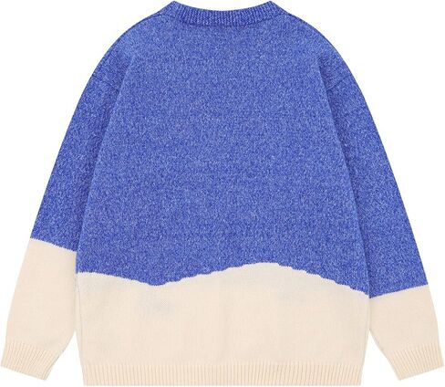 Aelfric Eden Cardigan Sweater Open Front Knit Cardigans Penguin Graphic Color Blocking Sweaters Y2k 2025 Outfits in Saudi Arabia