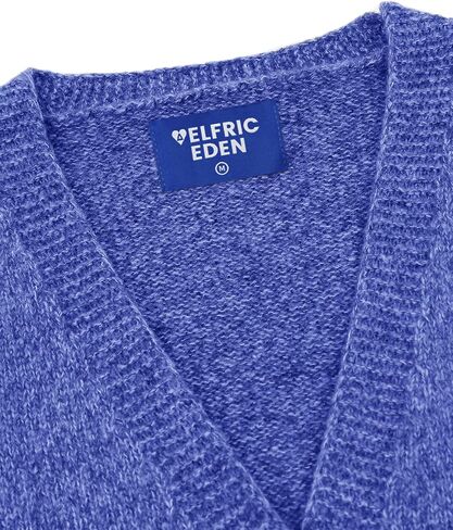 Aelfric Eden Cardigan Sweater Open Front Knit Cardigans Penguin Graphic Color Blocking Sweaters Y2k 2025 Outfits in Saudi Arabia