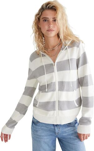 AEROPOSTALE Women's Long Sleeve Hooded Cardigan in Saudi Arabia