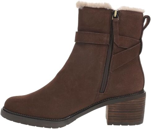 TOMS Womens Hailey Ankle Casual Boots Ankle Low Heel 1-2" - Brown in Saudi Arabia