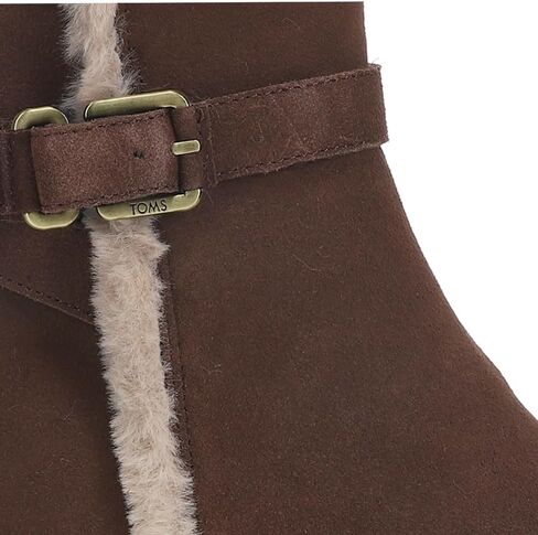 TOMS Womens Hailey Ankle Casual Boots Ankle Low Heel 1-2" - Brown in Saudi Arabia