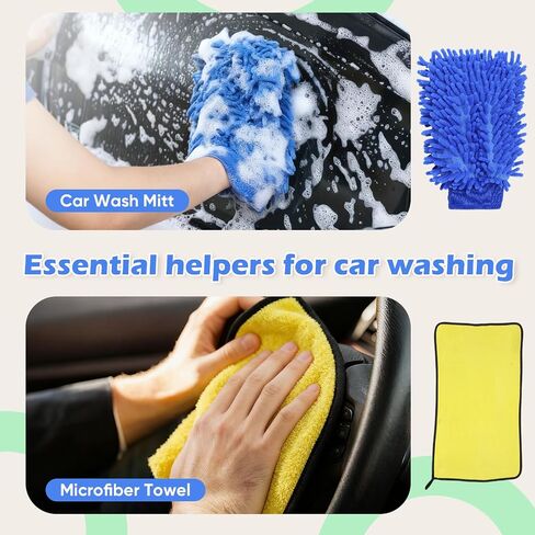 LemonRoad 65'' Five-Sided Car Wash Brush with Long Extendable Handle, Scratch-Free Soft Bristles Car Cleaning Wash Mop Kit, Universal for Truck RV SUV Boats Floors in Saudi Arabia