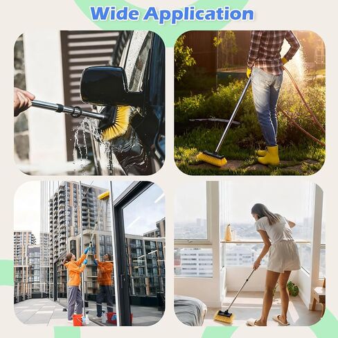 LemonRoad 65'' Five-Sided Car Wash Brush with Long Extendable Handle, Scratch-Free Soft Bristles Car Cleaning Wash Mop Kit, Universal for Truck RV SUV Boats Floors in Saudi Arabia