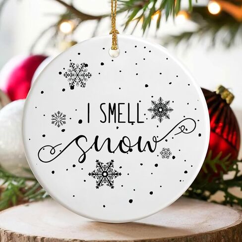 I Smell Snow Ornament, Idea Gift for Christmas, Christmas Tree Decorations, Ornament Gifts for Women, Gilmore Girls Gifts, Collectible Gift for Girls in Saudi Arabia