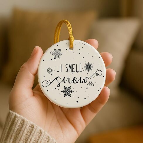 I Smell Snow Ornament, Idea Gift for Christmas, Christmas Tree Decorations, Ornament Gifts for Women, Gilmore Girls Gifts, Collectible Gift for Girls in Saudi Arabia