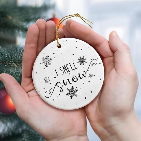 I Smell Snow Ornament, Idea Gift for Christmas, Christmas Tree Decorations, Ornament Gifts for Women, Gilmore Girls Gifts, Collectible Gift for Girls in Saudi Arabia