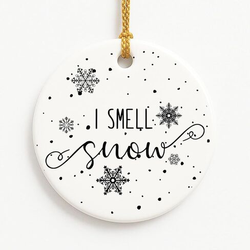 I Smell Snow Ornament, Idea Gift for Christmas, Christmas Tree Decorations, Ornament Gifts for Women, Gilmore Girls Gifts, Collectible Gift for Girls in Saudi Arabia