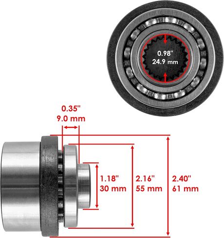 Caltric Front Differential OST Output Hub Compatible with Polaris Ranger 800 MD EFI 2013-2014 in Saudi Arabia