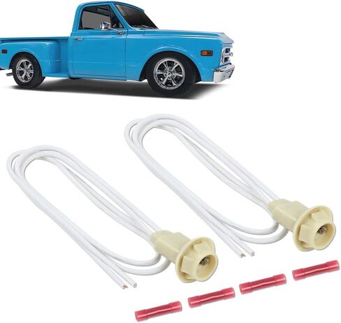 مقابس لمبة ALLGOOD متوافقة مع شاحنات بيك اب Chevy/GMC 1967-1991 (تناسب الجوانب الأمامية والخلفية) زوج عدسات إضاءة جانبية in Saudi Arabia