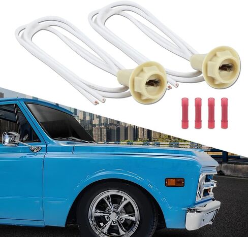 مقابس لمبة ALLGOOD متوافقة مع شاحنات بيك اب Chevy/GMC 1967-1991 (تناسب الجوانب الأمامية والخلفية) زوج عدسات إضاءة جانبية in Saudi Arabia
