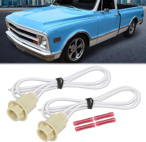 مقابس لمبة ALLGOOD متوافقة مع شاحنات بيك اب Chevy/GMC 1967-1991 (تناسب الجوانب الأمامية والخلفية) زوج عدسات إضاءة جانبية in Saudi Arabia