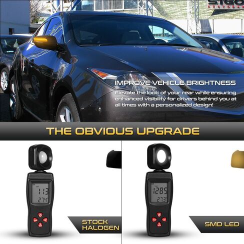 VIPMOTOZ [إشارة الانعطاف التسلسلي] استبدال مجموعة مصابيح مؤشر ضوء المرآة الجانبية LED بالكامل متوافق مع 2005-2012 Acura RL Base Elite Chrome الإسكان عدسة مدخنة، مجموعة جانبية للسائق والركاب in Saudi Arabia