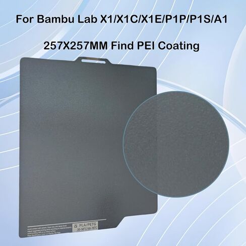 Panda Build Plate CryoGrip Pro Glacier Build Plate for Bambu Lab P1S P1P X1C X1E A1 3D Printers, Double-Sided Fine Textured Spring Steel Sheet, Firm Adhesion, 257x257mm in Saudi Arabia