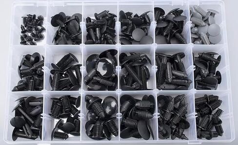 OAUTOO 180pcs Single Head Xmas Tree Retainer Clip Assortment Automotive Push Pin Rivets Kit in Saudi Arabia
