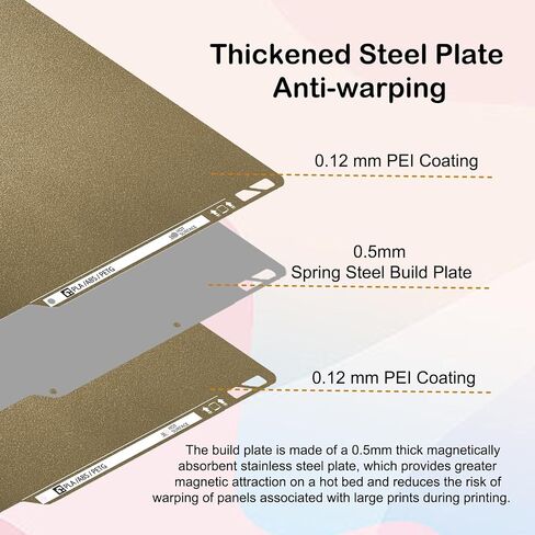 Panda Build Plate CryoGrip Pro Glacier Build Plate for Bambu Lab P1S P1P X1C X1E A1 3D Printers, Double-Sided Fine Textured Spring Steel Sheet, Firm Adhesion, 257x257mm in Saudi Arabia
