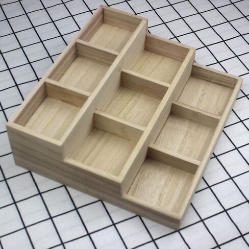Zerodeko Office Decor 9 Grid Wood Jewelry Tray Jewelry Drawer Organizer Showcase Display Box Ring Earrings Holder Divided Organizer Tray Sorting Tray for Rings Earring Storage Display Desk Organizer in Saudi Arabia