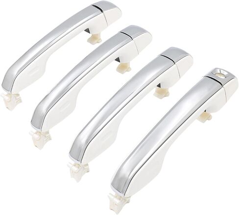 JDMON White&Chrome Exterior Door Handles Compatible with Lexus GX460 Toyota 4Runner Land Cruiser 2010-2021 Front Rear Left Driver Right Passenger Side Replacement for 69210-60170-A0 69250-60050 in Saudi Arabia