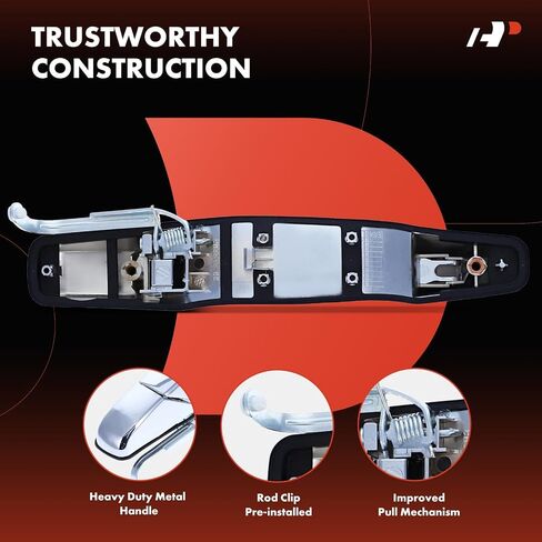 A-Premium Front Left Driver Side Chrome Exterior Door Handle - Upgraded Metal - Compatible with Chevy, GMC, Cadillac - 2007-2013 Silverado Suburban Avalanche Tahoe Sierra Yukon Escalade - 22738721 in Saudi Arabia