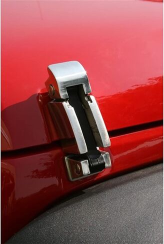Rugged Ridge Hood Catch Kit for Jeep Wrangler JK/JKU | Stainless Steel, Stainless | 11116.06 | Fits 2007-2018 Jeep Wrangler JK in Saudi Arabia