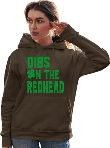 Go All Out Dibs On The Redhead Funny St. Patrick's Day Mens Women Sweatshirt Hoodie in Saudi Arabia