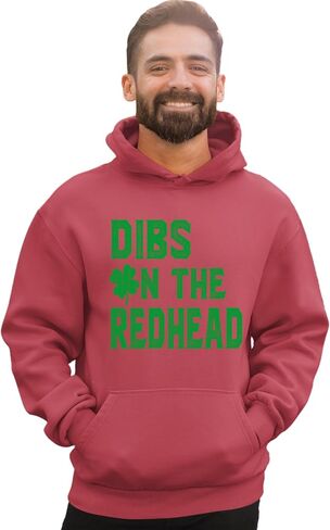 Go All Out Dibs On The Redhead Funny St. Patrick's Day Mens Women Sweatshirt Hoodie in Saudi Arabia