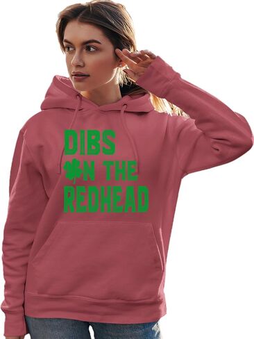 Go All Out Dibs On The Redhead Funny St. Patrick's Day Mens Women Sweatshirt Hoodie in Saudi Arabia